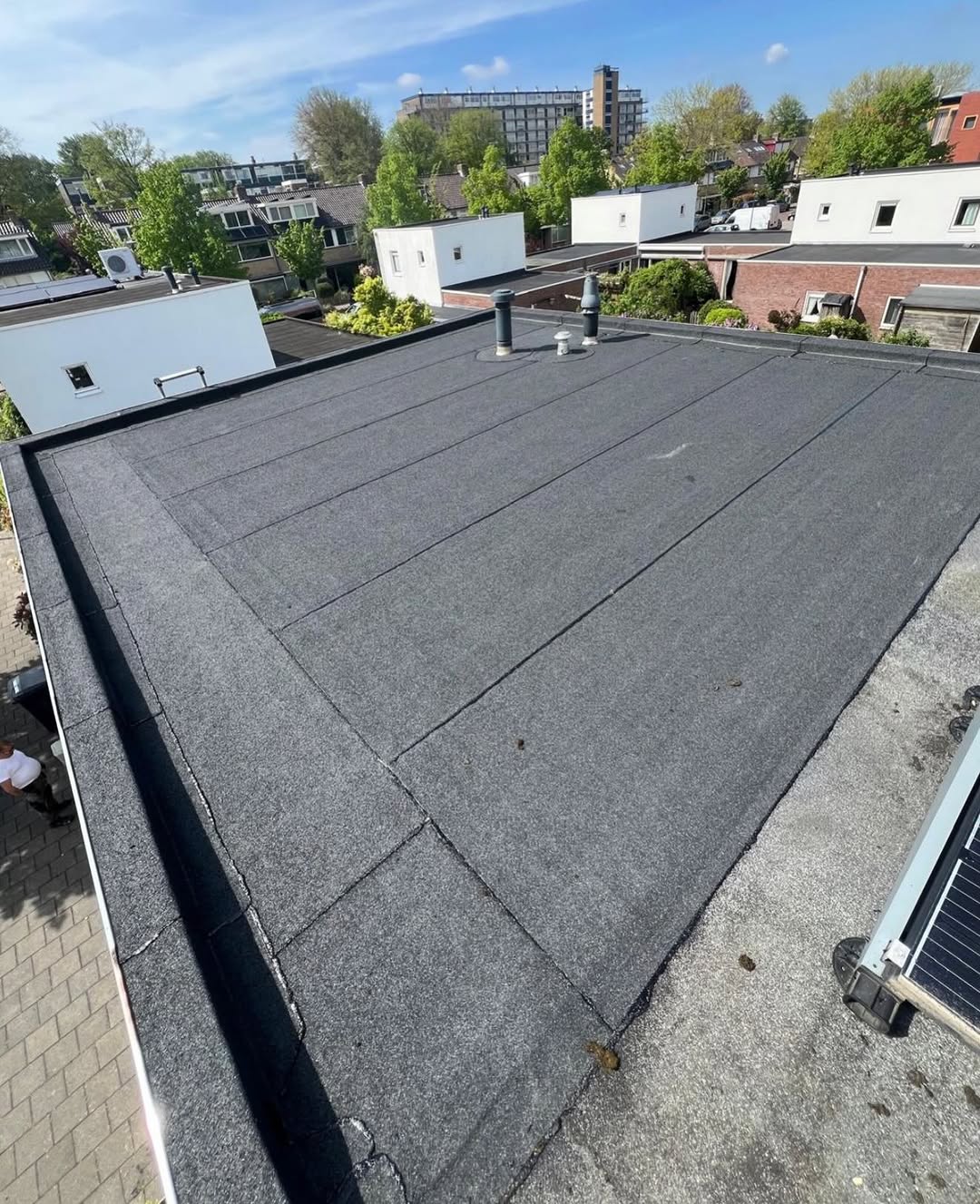 Bitumen dakrenovatie na foutief aangebracht nieuw dak