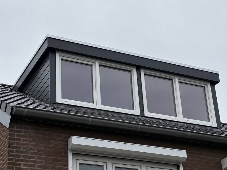 Verduurzaamd pannendak met dakkapelopbouw, isolatiefolie en zinken dakgoot 1